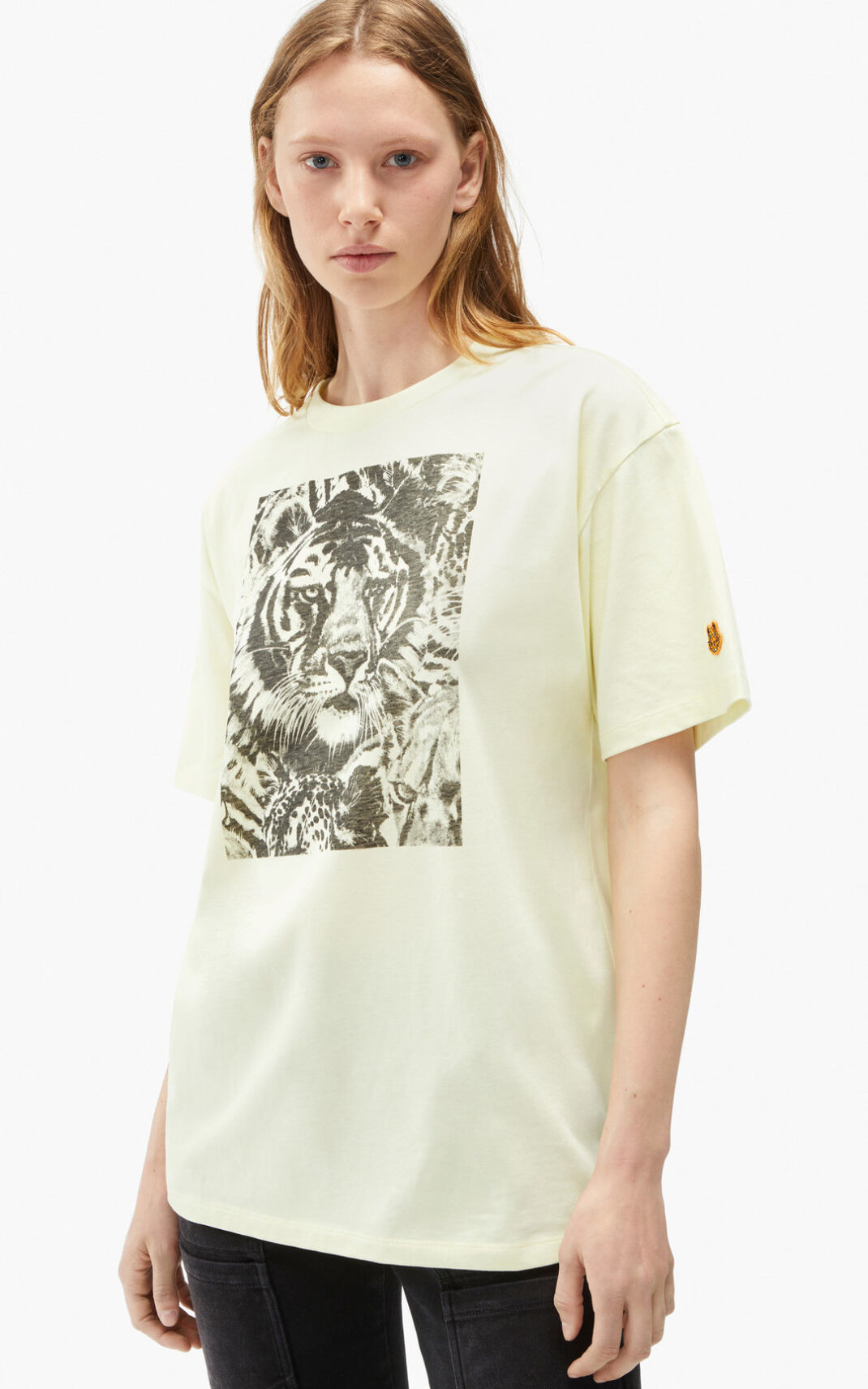 Kenzo Wildtigers oversized T-shirts Dame - Beige DK-532372